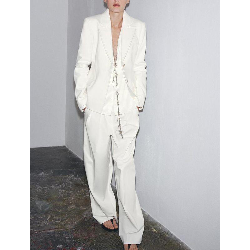 Spring and Summer New Women's Clothing Single-Breasted Viscose Blended Lapel Long Sleeves Pocket Decoration Loose Shirt 2360213