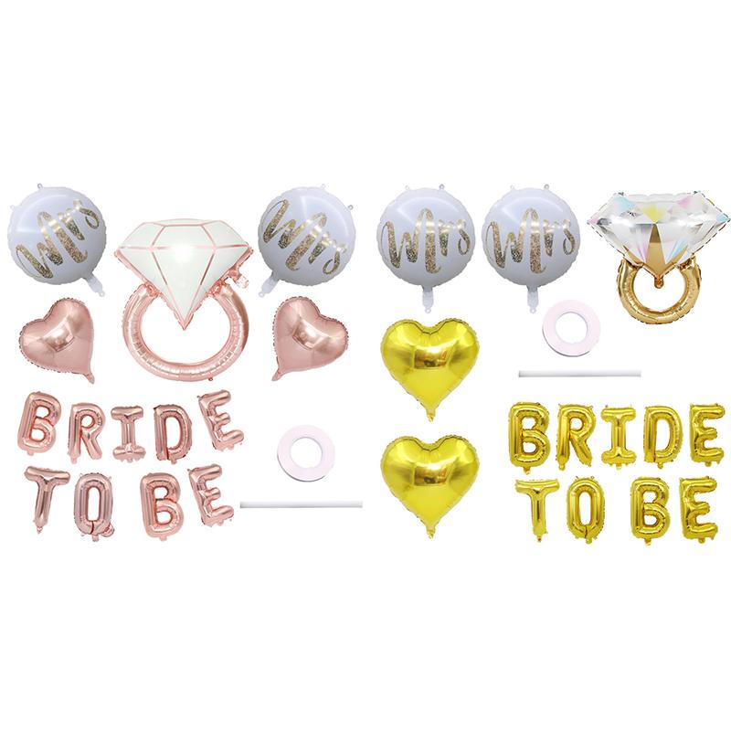 Rose Gold Bride To Be Letter Foil Balloon Love Ballon Wedding Engagement Decor Bachelor Party Wedding Bridal Shower Supplies