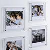 Acrylic Magnetic Double-Sided Photo Frame with Strong Magnet Clips - Customizable 