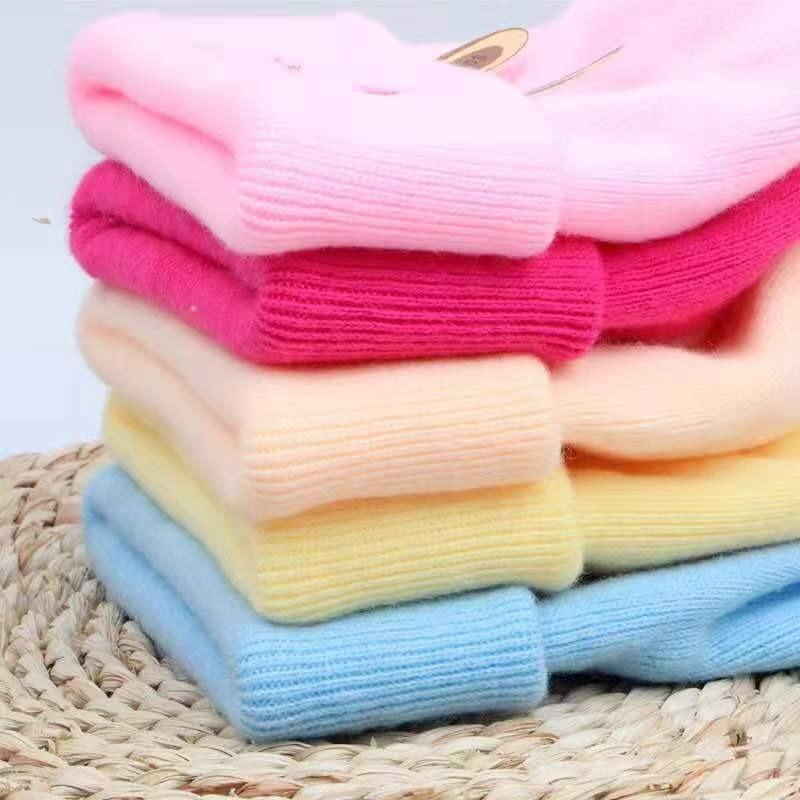 Autumn and winter rabbit baby new hat newborn tire cap thickened baby warm double wool pullover cap 0--6 months