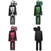 Halloween Double Head Skeleton Costume Cosplay For Kids Theater Performance