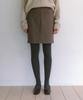 Laminez Wool Rich Mini Skirt - Brown