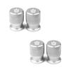 4pcs Car Wheel Tire Valve Caps Aluminum Airtight Covers Badge Emblem for Toyota Crown Accessories