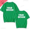 2025 Customized Printed Cotton Black White T Shirt Harajuku Men Women Tee DIY Your Like Photo  Tshirt Fashion Custom Tops