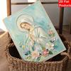 DIY Frameless Pearl Painting Kit Virgin Mary Praying 3D Shiny Bead Art Canvas Relaxing Creative Craft for Home Wall Decor Gift