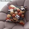 Vintage Cloudy Sporty Basketball Football Throw Pillow Cases Pattern Cushion Cover Suitable for Sofa Bedroom Car Pillow Cover