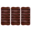 3Pcs DIY Non‑Stick Silicone Spoon‑Shaped Cake Chocolate Baking Mold Kitchen Utensils