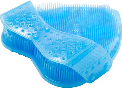 Foot Brush Foot Washing Mat and Lower Brush Healthy Foot Washer Jerry Feet Foot Care Gift In (Upper Cleans) (Aoi) [Made Japan]