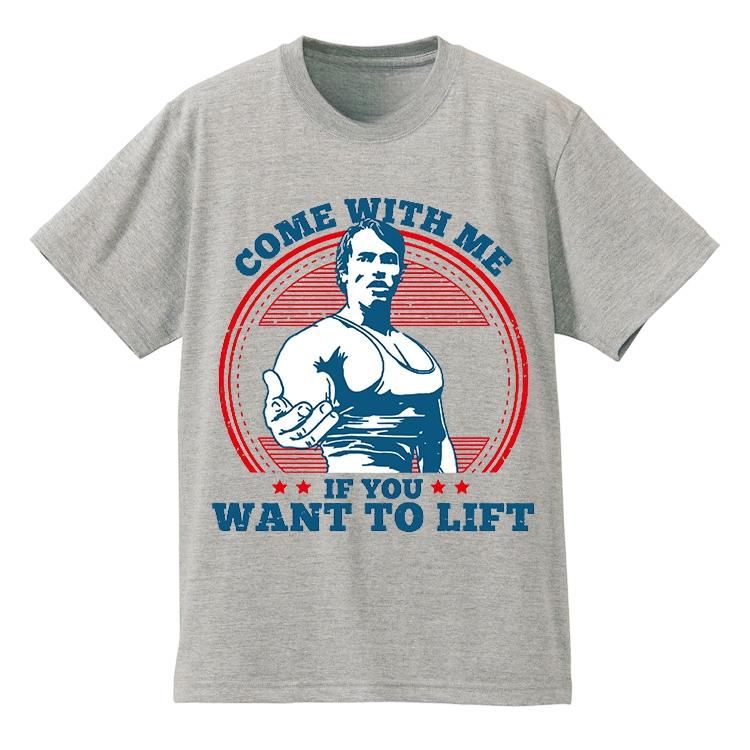 2025 Summer Arnold Schwarzenegger T-shirt Fitness Fitness Pure Cotton Men Gray Short Sleeve Europe and The United States