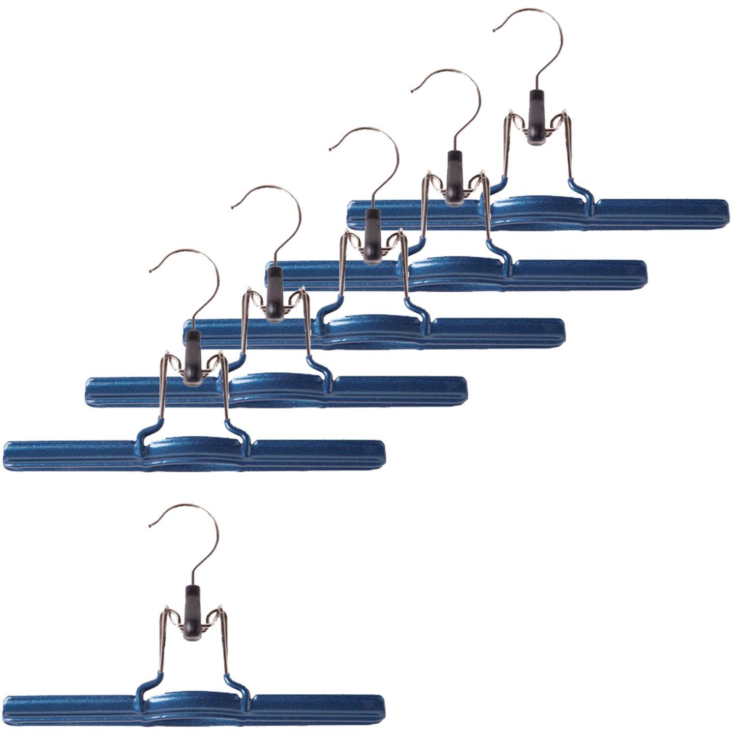 

Bulk Purchase Set: MAWA No-Slip Hangers for Pants and Skirts, Set of 6, Glitter Blue, MA1301LBL-6