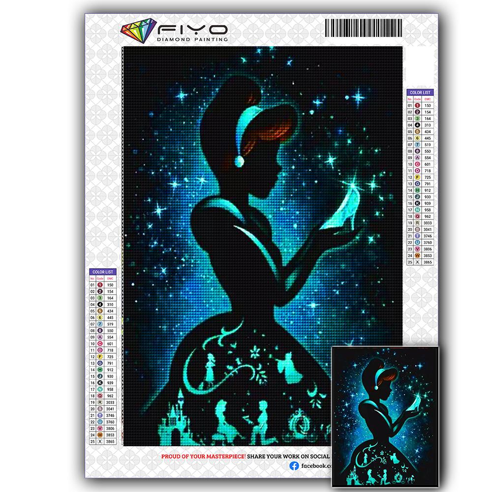 5D Diamond Embroidery Fairy Tale Full Square Diamond Painting Cartoon Diamond Mosaic Sunset Picture of Rhinestone Home Decor