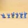 12Pcs Anime Cartoon Figure Cute Stitch Model Toys Car Ornaments Home Decoration