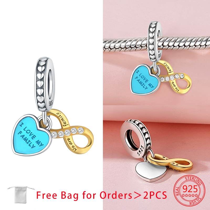 Original Charms Copper Gold Love Heart Pendant Beads Fit Bracelets Beads For Women Diy Jewelry Making Gift Fine Jewelry
