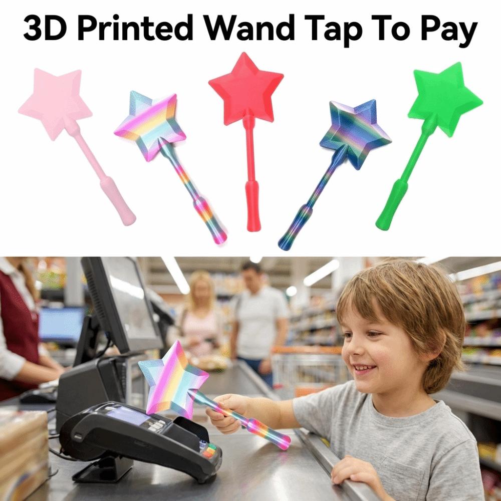 Kreative kontaktlose Zahlungs-Hülle Tragbarer Sternen-Zauberstab-Halter Geschenk für Mädchen