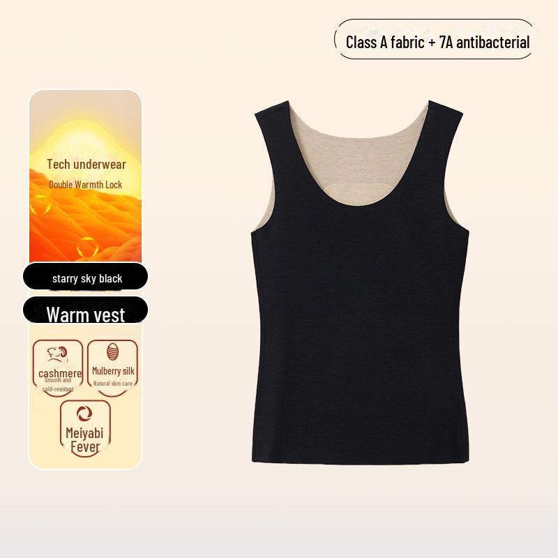 

Женский теплый жилет из немецкого бархата 7A с антибактериальной кашемировой шелковой основой XXXL