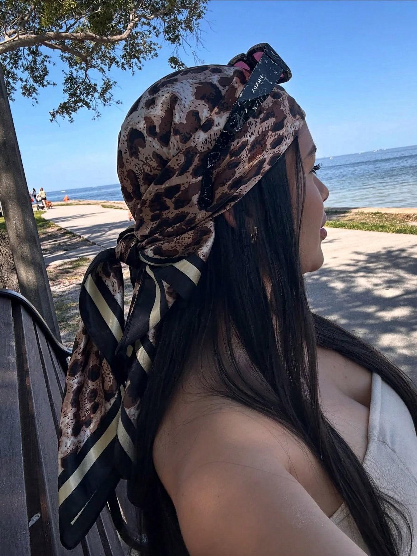 

Модный квадратный шелковый платок женский роскошный бренд сатиновый принт хиджаб шарфы парео бандана женская шаль обертывание повязка на голову фуляр 90*90см 90x90cm