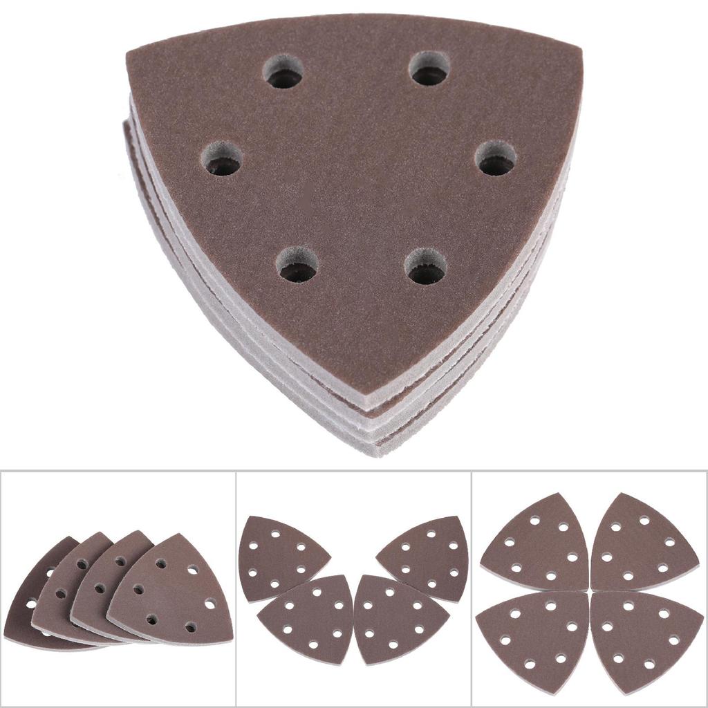 4 bucăți 6 găuri Triunghi Burete foi de șmirghel Disc hârtie de șlefuit Instrumente de lustruit (1800-2000#)
