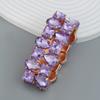 Womens Stretchable Double-Layer Crystal Rhinestone Bracelet Geometric Design Hip Hop Style Alloy Jewelry