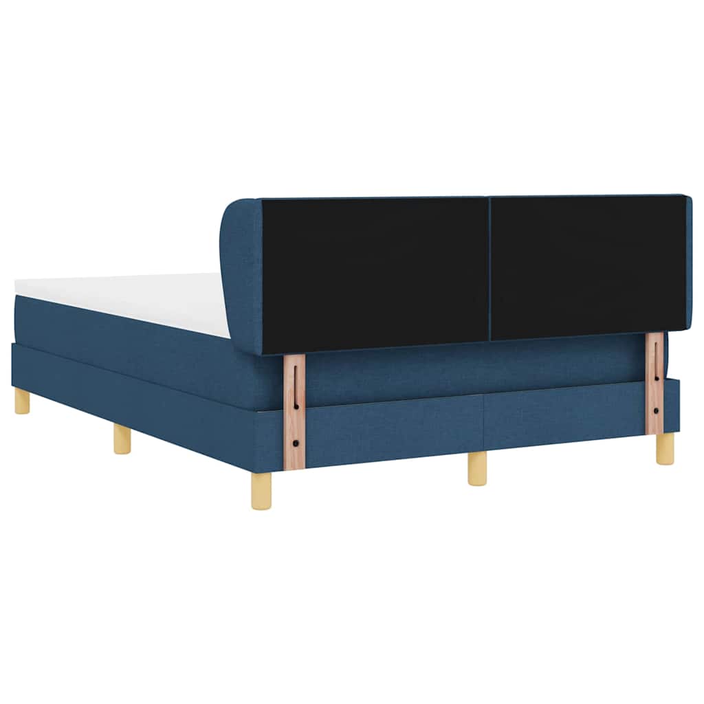 Boxspring bed with headboard Blue 140 x 200 cm Fabric