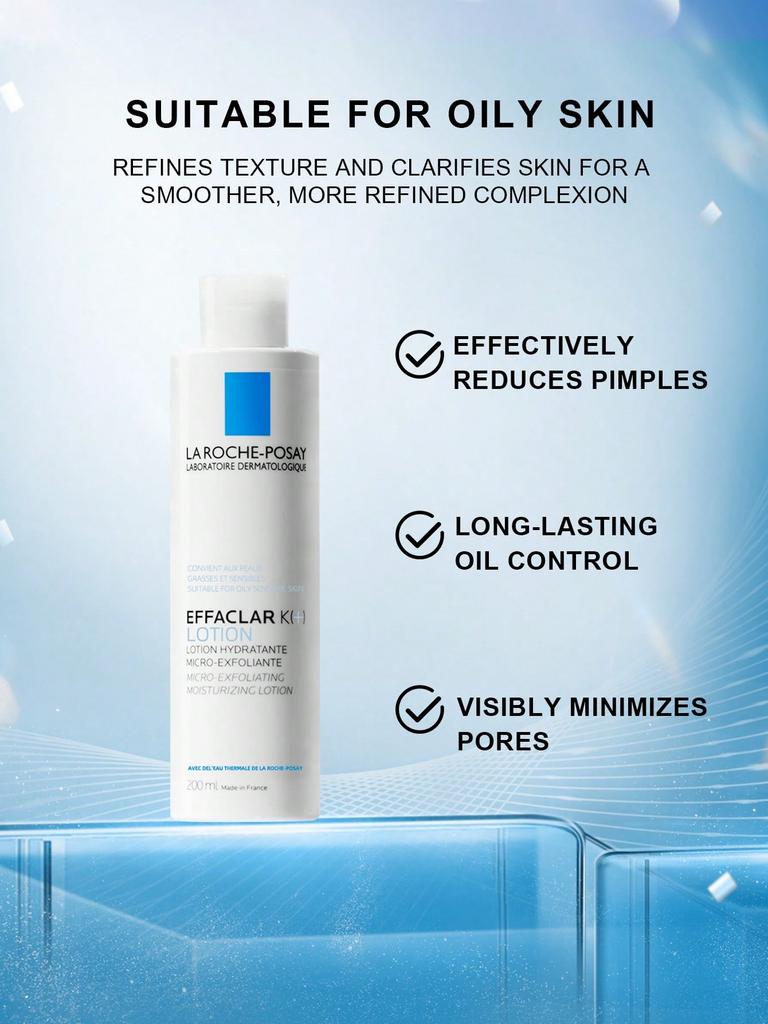 La Roche-Posay EFFACLAR K(+) + B5 Tonik Seti 200ml×2 | Yağ Kontrolü & Yatıştırıcı Onarım Akneye Eğilimli Cilt İçin