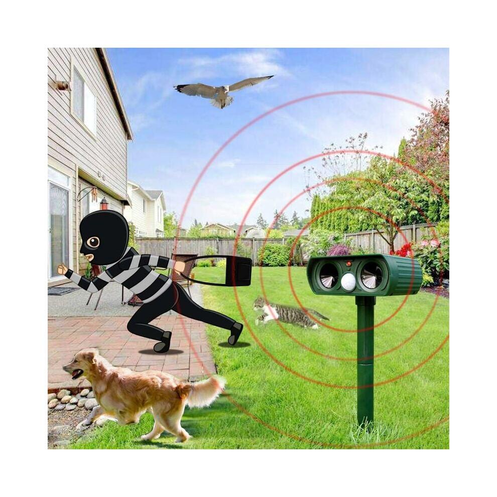 Animal Repellent, Solar Ultrasonic Outdoor Cat Deterrent For Safe & Humane Pest Control