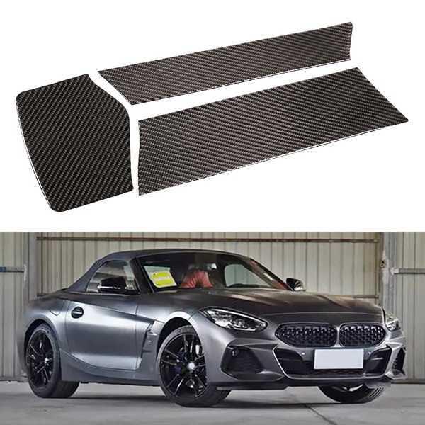 3-Piece Carbon Fiber Armrest Panel Stickers for Left-Hand Drive BMW Z4 (2017-2020)