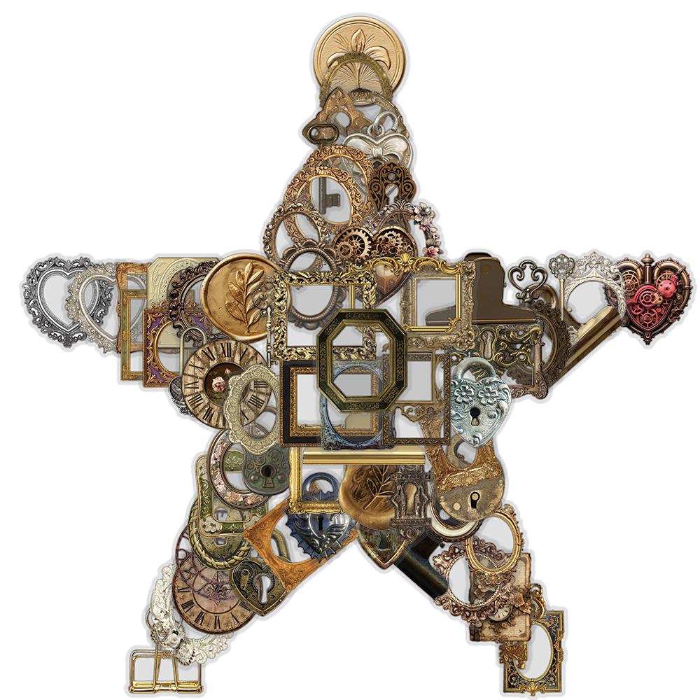 

50PCS Vintage photo Frame Stickers Cartoon Phone Coffee Landscape Skateboard Cafe Luggage Decoration Watercolor Wall Art Sticker