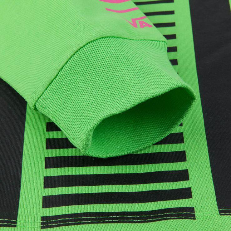 Vans X Sarah Andelman Collaboration SS22 Cartoon Cat Letter Print Crew Neck Pullover Long Sleeve T-Shirt Women Tops Green VN0A7RLQYRO