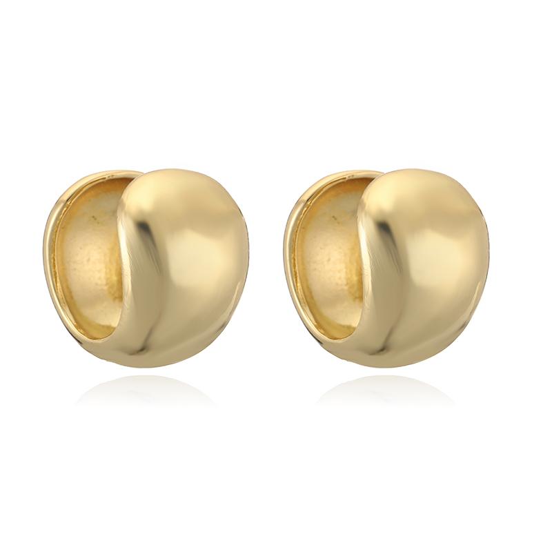 

HECHENG, 18K Golden-plated C-shaped Simple Korean Neutral Non Perforated Aafety Women s Copper Metal Ear Clip 1 Pair Other золотой