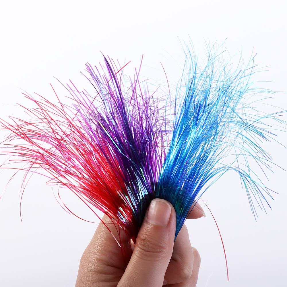 Streamer Fishing Lure Assist Hooks Line Fly Tying Materials Fly Tying Tinsel Jig Hook Streamer