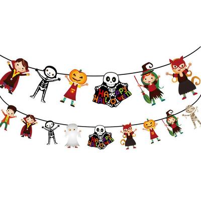 Streamers Party Supplies for Haunted House Festival Halloween Paper Chain Halloween Banner Hanging Garland Halloween Decor