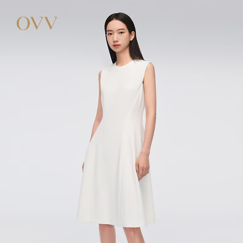 OVV Women s Triacetate A-line Sleeveless Dress M
