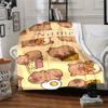 Cute Bears Eating Food Home Customization Blankets Comfortable Soft Lightweight Multiseasonal Blanket For Picnics Sofas Offices Beds Living Rooms