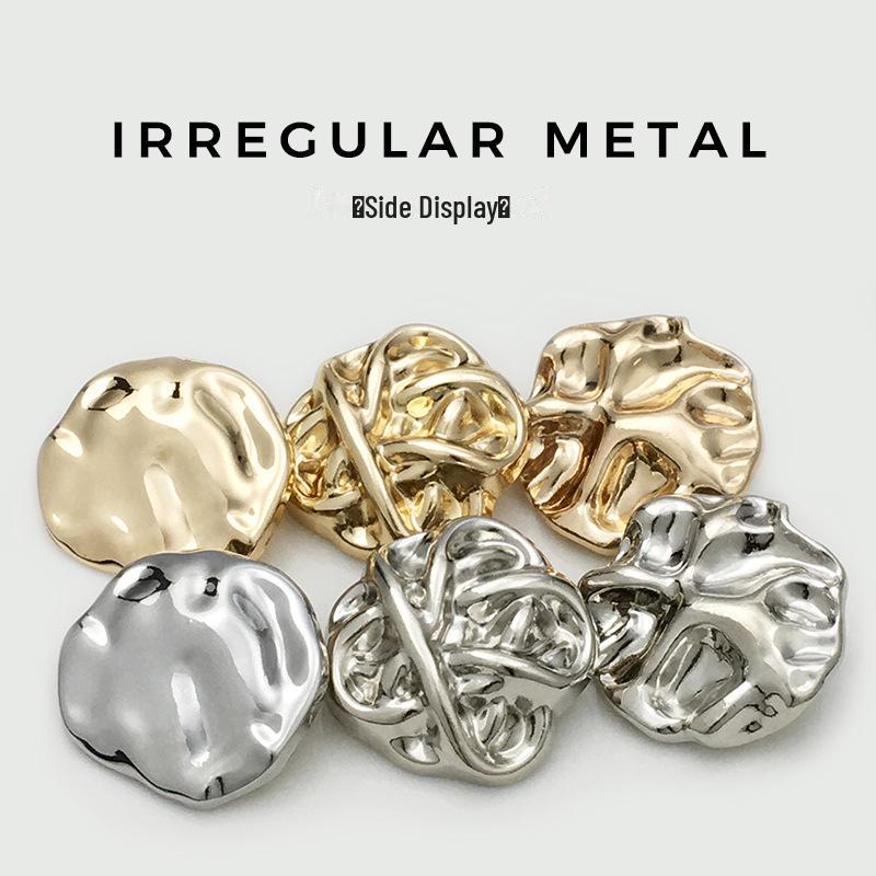 Wszechstronne Złote Wklęsło-Wypukłe Guziki do Płaszczy dla Męskich i Damskich Kurtek i Koszul