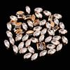 Flatback Zircon Rhinestones Cubic Zirconia teardrop base Claws Sew On  clear  Zircon For Rings Earrings DIY Clothing Accessorie