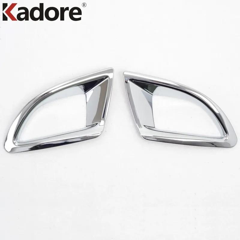 For Mazda 3 Axela Hatchback 2014 2015 2016 Chrome Car Rear Bumper Fog Light Lamp Cover Trim Foglights Bezel Trims Accessories