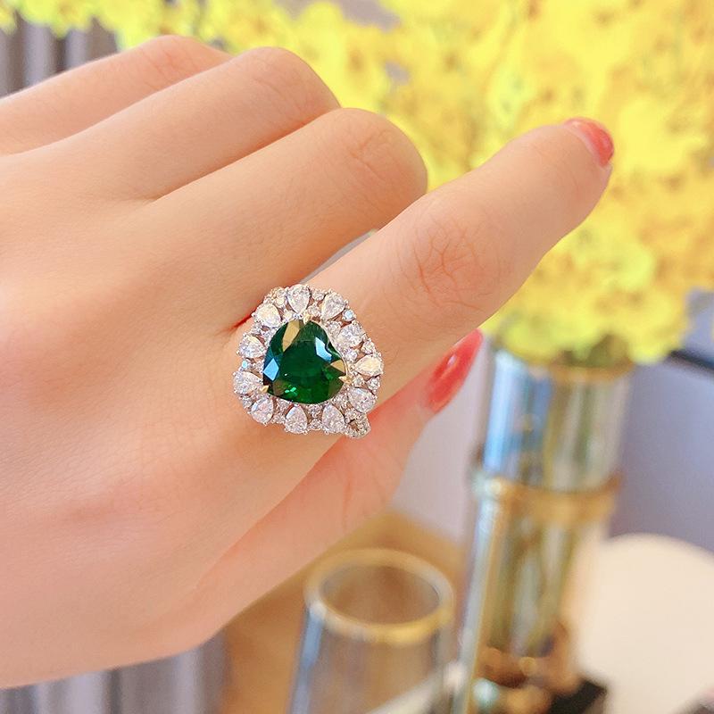 Lindon Classic Copper Alloy Zircon Ring Ladies Jewelry Wedding Promise Party Gift
