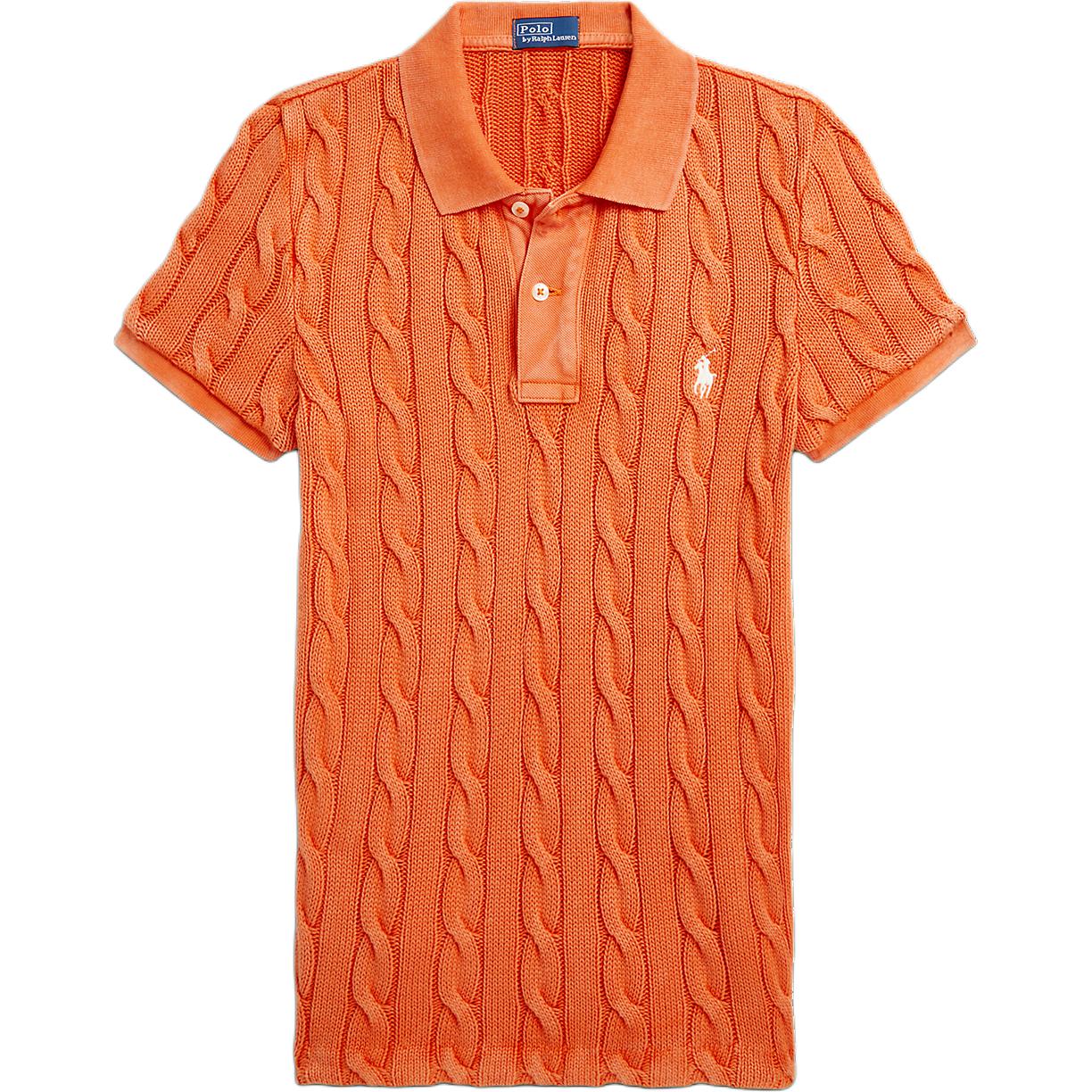 

Polo Ralph Lauren Solid Slim Fit Polo Shirt Women tops Orange WMPOKNINB920190-801 M