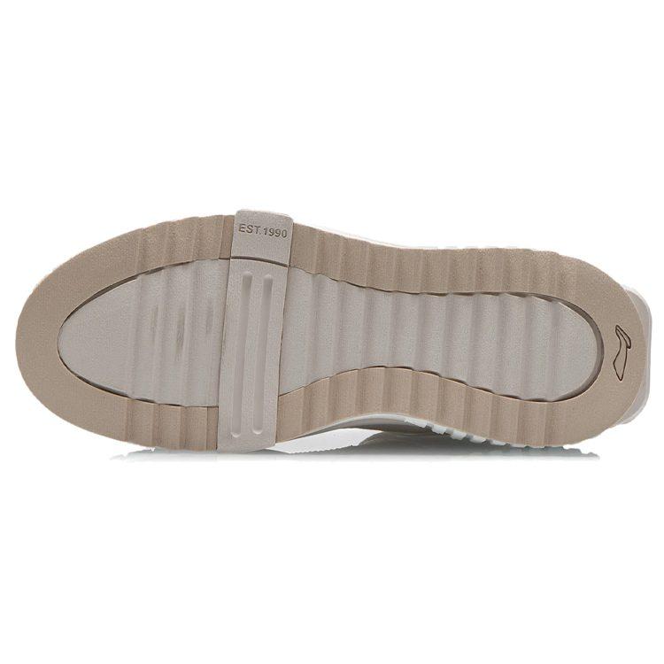 Li Ning NO.258 New Journey Slip Resistant Abrasion Resistant Mid Top Skateboard Shoes Women's Light Gray Pink AGCR312-3