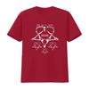 Sein Herzagramm schließe dich mir im Tod an schweres schwarzes T-Shirt kurzärmliges Hemd vintage gewaschen Grafik lässig stilvoll dehnbar Unisex