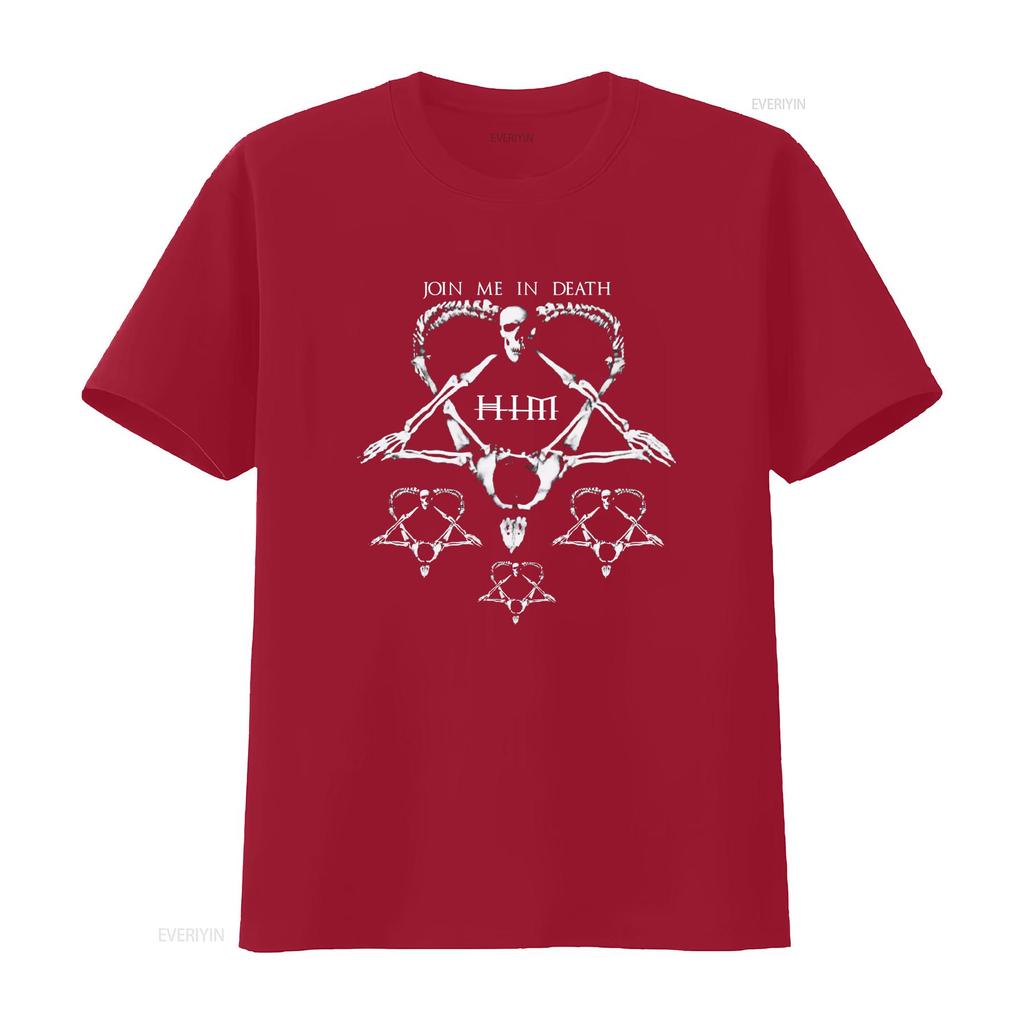 Sein Herzagramm schließe dich mir im Tod an schweres schwarzes T-Shirt kurzärmliges Hemd vintage gewaschen Grafik lässig stilvoll dehnbar Unisex