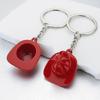 Fireman Hat Shaped Key Chain Realistic Miniature Firefighter Helmet Keychain For Backpack Or Car Decoration