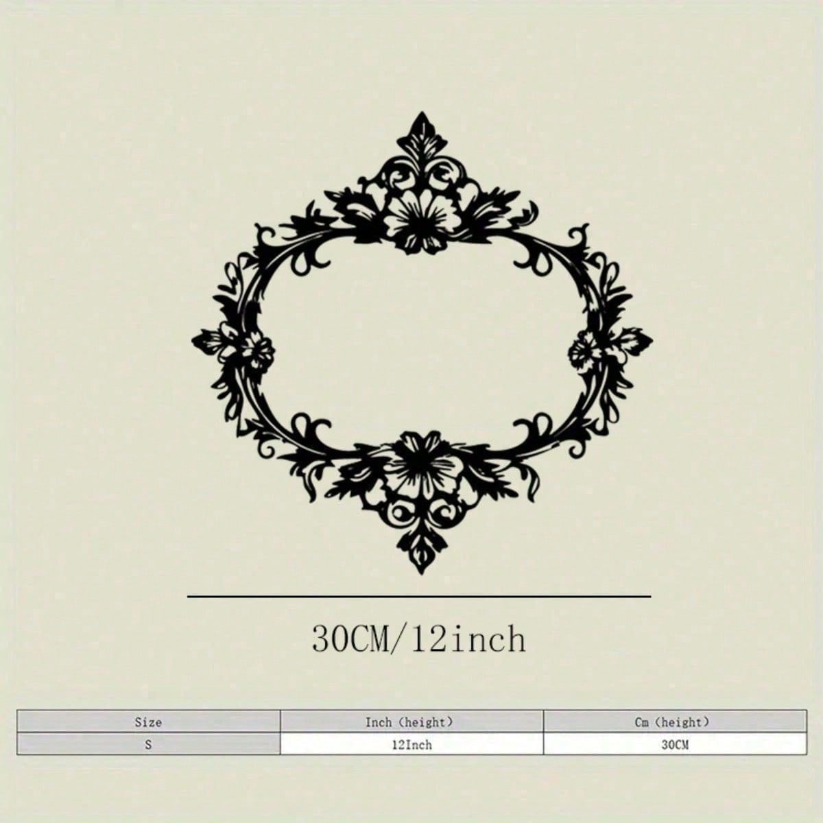 Черное Металлическое Настенное Искусство Ирис Цветочная Скульптура Декор Гостиной Подарок 30x30