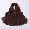 Soft Versatile Solid Bamboo Yarn Scarf With Star Rhinestone For Women