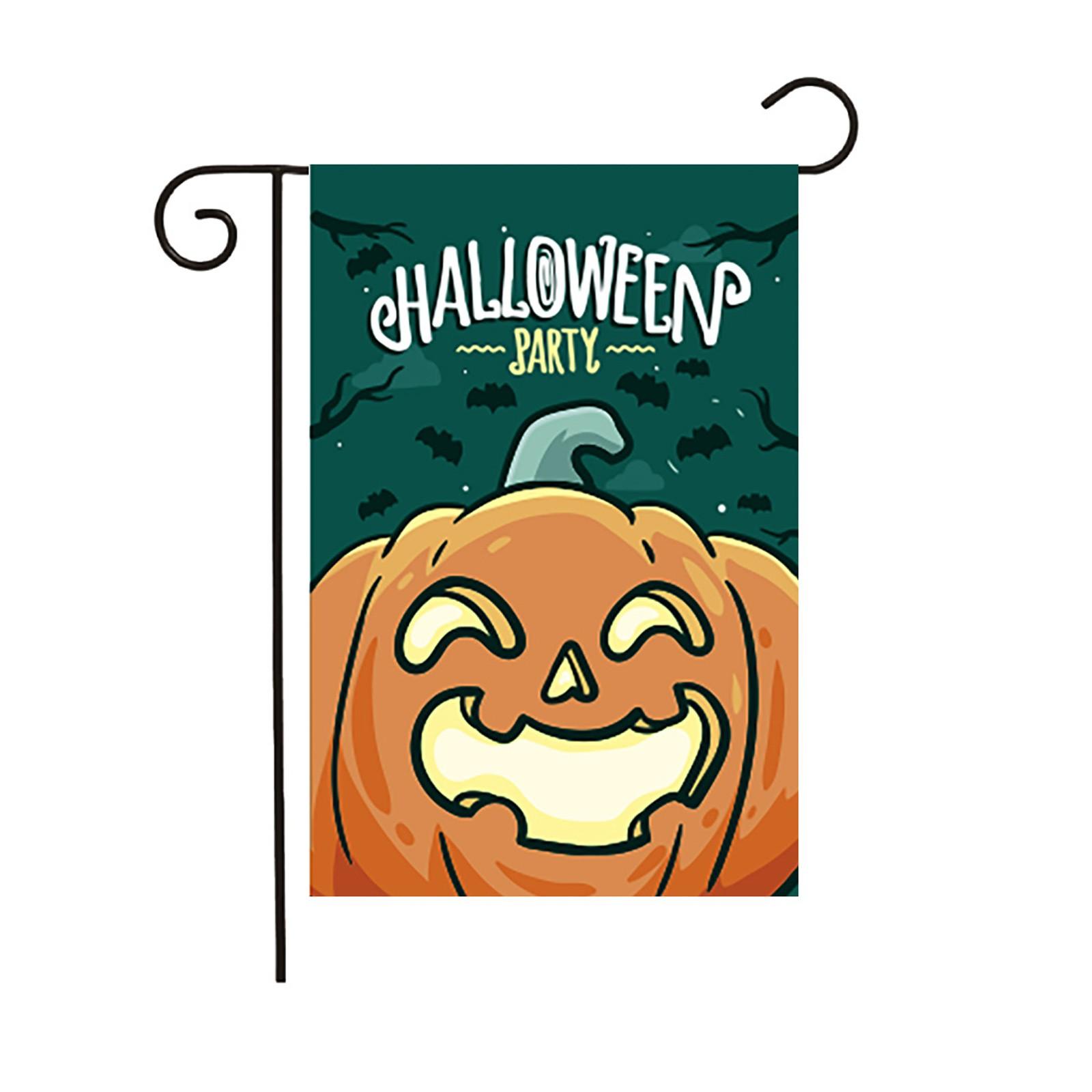 

Halloween Welcome Garden Flag Double Sided For Indoor Yard Flag 17.711.8in