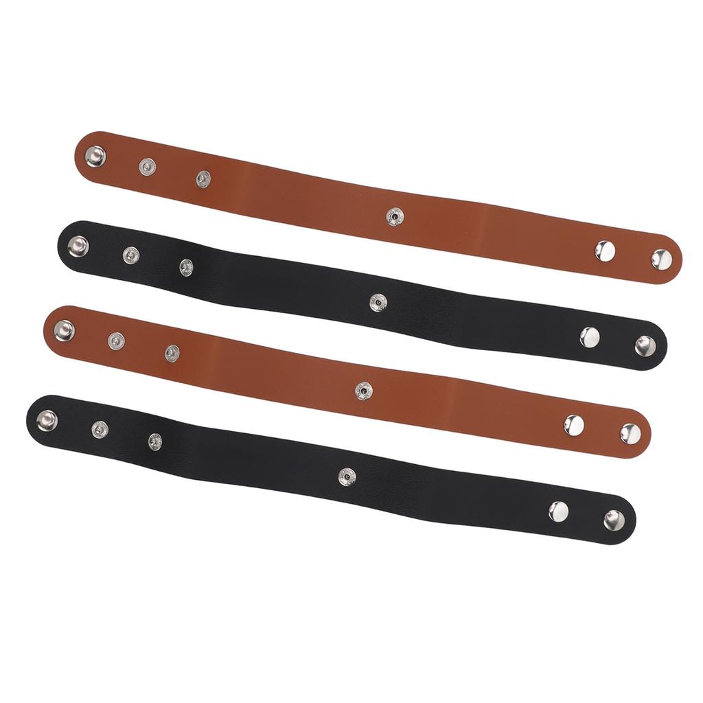 4 Stück Leder Peitschenholster Schwarz Braun Farbe Handgefertigt Peitschenhalter für Reitpeitschen Gerte