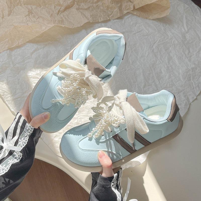 New Retro Versatile Color Matching Women's Autumn Fashion Lightweight Casual Sports Board Shoes Lace Up