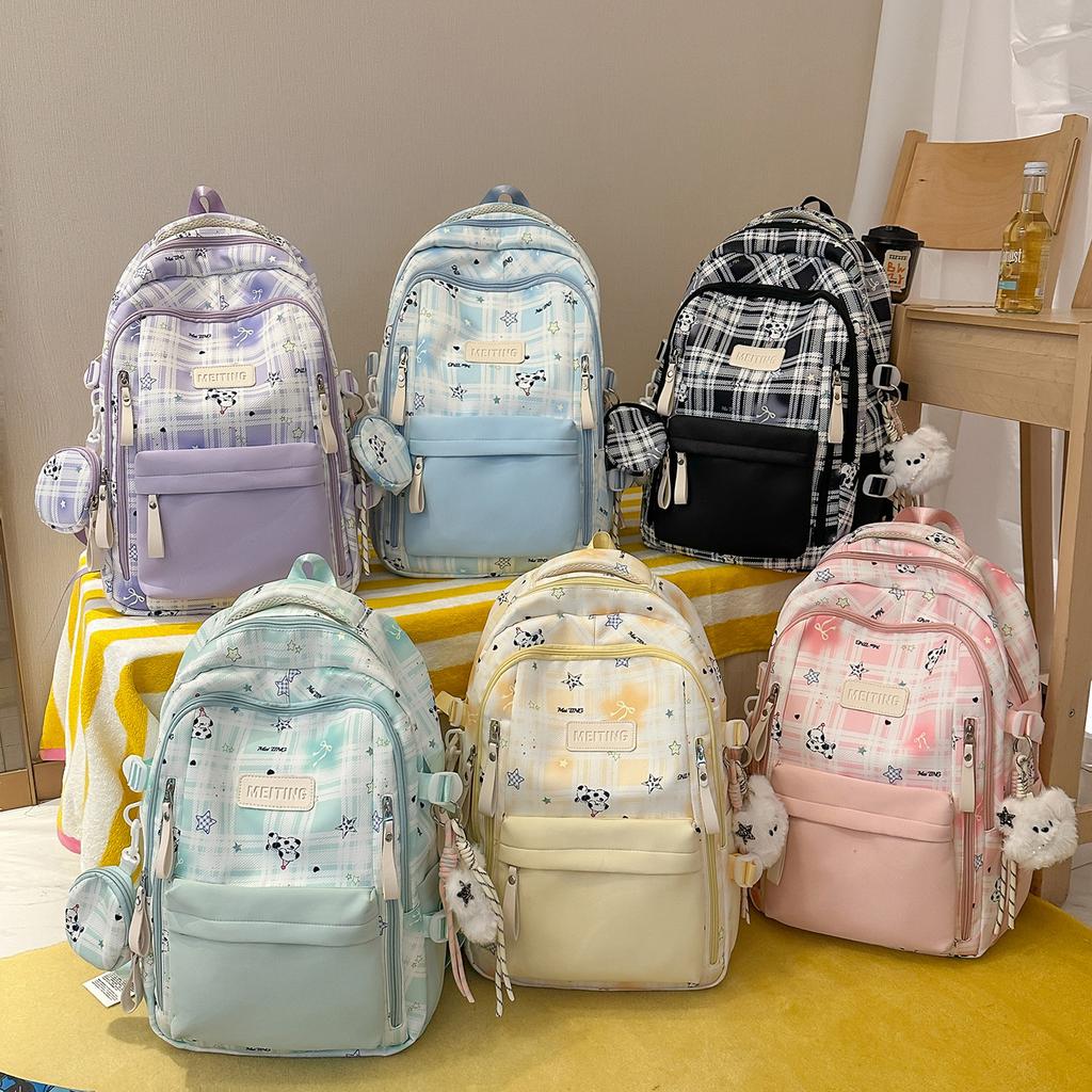 New Schoolbag, Japanese INS Style, High Aesthetic, Fresh Sweet, Cute Cartoon Backpack, Lightweight Backpack for Middle and High School Students