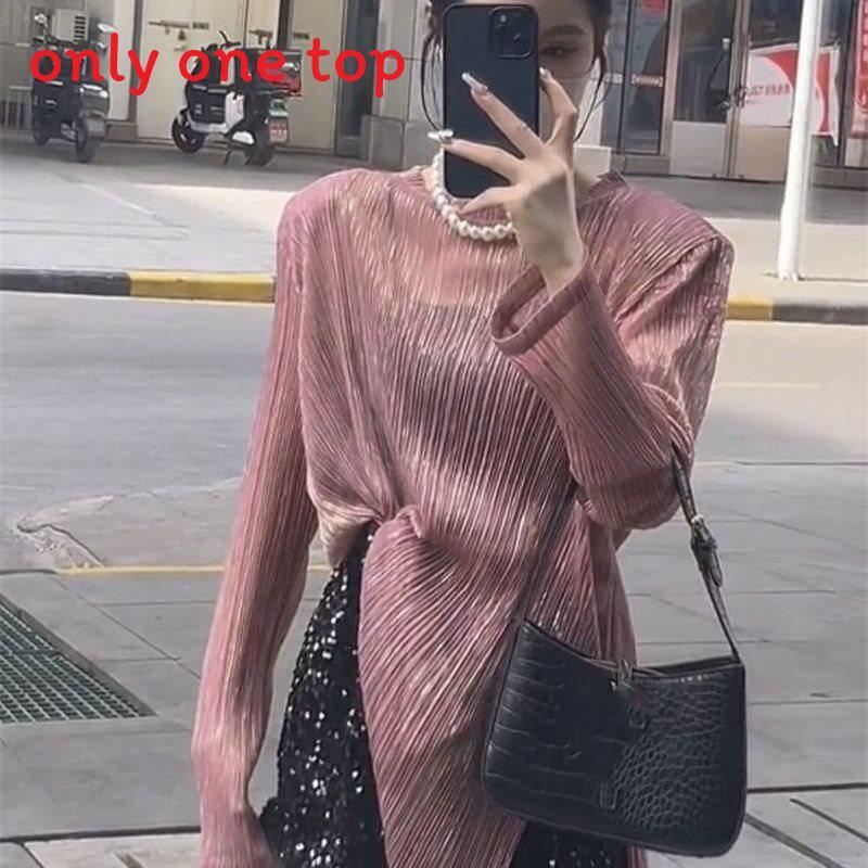 Hanbok Irregular Shine Thread Sun Protection Tshirt For Autumn Casual Women
