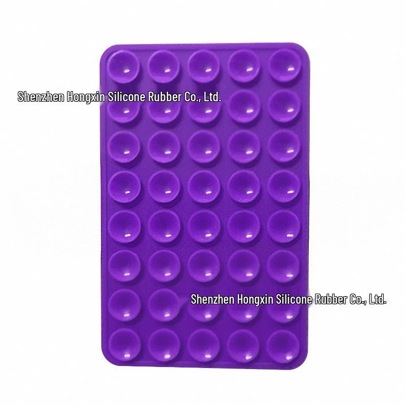 Silicone Suction Cup Holder for Mobile Phones - Square, Single-Sided, Set of 24